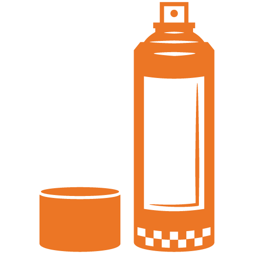 Orange Foam Cleaner Can Illustration